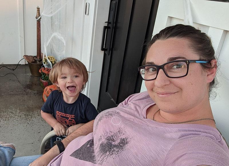 Melissa Geissinger and her son, Apollo, who was born with a heart defect just two months after she evacuated. (Photo courtesy of Melissa Geissinger)